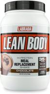 🥤 labrada nutrition lean body высокобелковый заменитель пищи - белковый порошок сывороточного протеина для похудения и набора мышц, шоколад - 2,47 фунта (банка) логотип