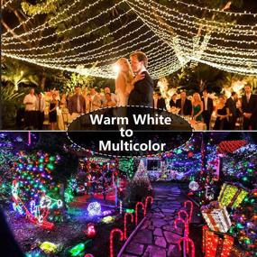 img 1 attached to 🎄 720 LED 328ft Christmas String Lights Outdoor Color Changing, Plug-in with 11 Modes & Remote Waterproof Fairy Light for Wedding/Party/Garden/Holiday Decoration – Warm White to Multicolor