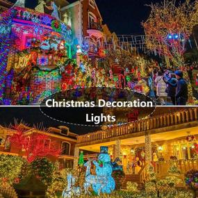 img 2 attached to 🎄 720 LED 328ft Christmas String Lights Outdoor Color Changing, Plug-in with 11 Modes & Remote Waterproof Fairy Light for Wedding/Party/Garden/Holiday Decoration – Warm White to Multicolor