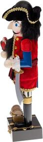 img 3 attached to 🏴 Clever Creations Pirate Wooden Nutcracker: Festive 14 Inch Christmas Decor for Shelves and Tables