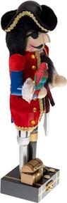 img 2 attached to 🏴 Clever Creations Pirate Wooden Nutcracker: Festive 14 Inch Christmas Decor for Shelves and Tables