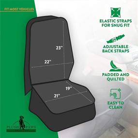 img 2 attached to Plush Paws Copilot Bucket Car Seat Protector With Diamond Stitching Dogs for Carriers & Travel Products