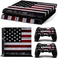 💯 dapanz american skin sticker vinyl decal cover for playstation 4 console and controllers: a sleek and stylish upgrade логотип