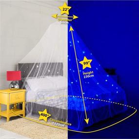 img 1 attached to 🌙 Enhance Kids' Sleep and Imagination with Wremedies Glow in The Dark Bed Canopy: Baby Crib Play Tent, Fairy Light Stars, Large Mosquito Net, and Reading Nook!