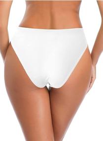 img 1 attached to 👙 SHEKINI Women's High Waist Bikini Bottom with Stylish Tie Knot Front