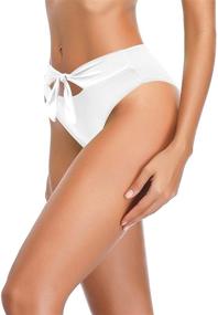 img 3 attached to 👙 SHEKINI Women's High Waist Bikini Bottom with Stylish Tie Knot Front