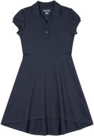 👚 nautica girls' school uniform polo dress with short sleeves logo