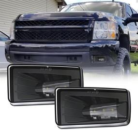 img 4 attached to 🚗 Premium 4X4FLSTC LED Fog Lights Assembly for AVALANCHE, SILVERADO, TAHOE, GMC YUKON, SUBURBAN - DOT Approved, Black - 1 Pair