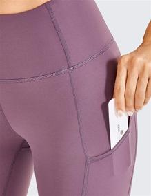 img 2 attached to 🩲 CRZ YOGA Women's Naked Feeling High Waisted Yoga Pants - 25" Workout Leggings with Side Pockets