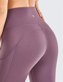 img 1 attached to 🩲 CRZ YOGA Women's Naked Feeling High Waisted Yoga Pants - 25" Workout Leggings with Side Pockets