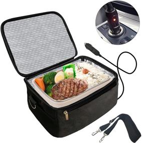 img 4 attached to 🔌 12V Portable Oven - Personal Food Warmer, Car Heating Lunch Box - Electric Slow Cooker for Raw Food Cooking & Meals Reheating during Road Trip, Office Work, Picnic, Camping, or Family Gathering (Black)