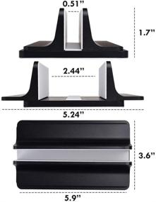 img 2 attached to 🖥️ Lvyinyin Vertical Laptop Stand: Adjustable Dock Size for Notebooks, Surface, Chromebook and Gaming Laptops
