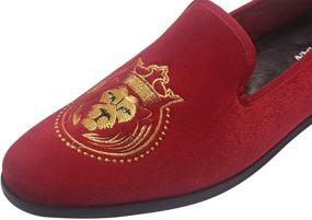 img 2 attached to ELANROMAN Loafers Vintage Embroidery Smoking Men's Shoes in Loafers & Slip-Ons