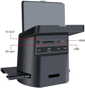 img 2 attached to 📸 22MP Digital Film Scanner for Converting 35mm, 126, 110, and Super 8 Films, Slides, Negatives to JPEG - Tilt-Up 3.5" LCD, MAC and PC Compatible - Includes Cables, Film Inserts, and More