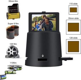 img 3 attached to 📸 22MP Digital Film Scanner for Converting 35mm, 126, 110, and Super 8 Films, Slides, Negatives to JPEG - Tilt-Up 3.5" LCD, MAC and PC Compatible - Includes Cables, Film Inserts, and More