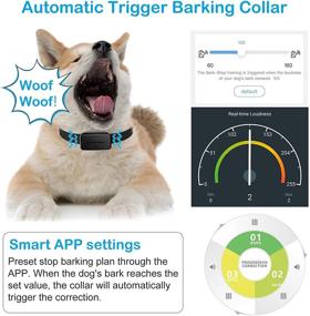 img 2 attached to 🐶 Dr.Trainer Bark Collar: Smart APP-Controlled, No Shock, No Prong, Customizable Sound & Vibration, Waterproof & Rechargeable for 8-130lbs Dogs