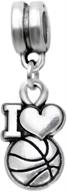 dangle i love basketball charm logo