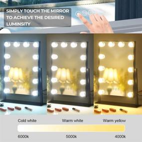 img 3 attached to Hansong Large Hollywood Makeup Vanity Mirror: Professional Light-up Mirror with 10x Magnification, 3 Lighting Modes, and 12 Dimmable Bulbs