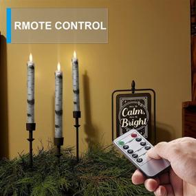 img 2 attached to 🕯️ Flameless Flickering Taper Candles with Remote Control - 6 Pack for Home, Wedding, and Christmas Décor