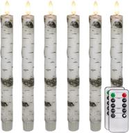 🕯️ flameless flickering taper candles with remote control - 6 pack for home, wedding, and christmas décor логотип