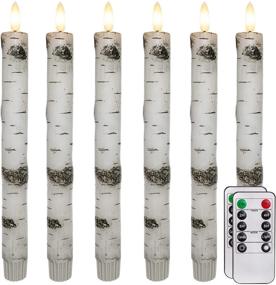 img 4 attached to 🕯️ Flameless Flickering Taper Candles with Remote Control - 6 Pack for Home, Wedding, and Christmas Décor