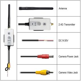 img 2 attached to Волчий туфель РТ24 2,4 Г Вайрлесс Цветной Видео Передатчик и Приемник для Передней Автомобильной камеры и Аварийной камеры Транспортного средства