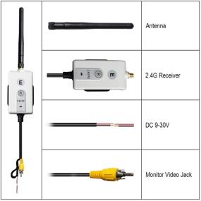 img 1 attached to Волчий туфель РТ24 2,4 Г Вайрлесс Цветной Видео Передатчик и Приемник для Передней Автомобильной камеры и Аварийной камеры Транспортного средства