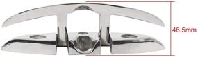 img 2 attached to 🔒 Premium 4 Pack of 6.1 Inch Folding Cleat in 316 Stainless Steel – Flip Up Dock Cleat by NovelBee