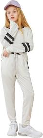 img 4 attached to Sweatsuits Clothing Athletic Sweatshirts Sweatpants Girls' Clothing for Active