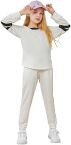img 3 attached to Sweatsuits Clothing Athletic Sweatshirts Sweatpants Girls' Clothing for Active
