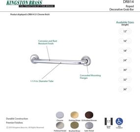 img 1 attached to 💪 Enhance Safety and Style with Kingston Brass DR814247 ROPED 24" Decorative Grab Bar in Brushed Brass