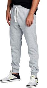 img 3 attached to 👖 PROGO USA Men's Casual Jogger Sweatpants: Premium Fleece, Marled Design, Elastic Waist