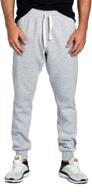 👖 progo usa men's casual jogger sweatpants: premium fleece, marled design, elastic waist логотип