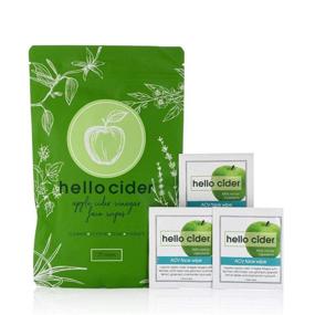 img 4 attached to 🌿 Organic TeaTree, Rose, Chamomile, Witch Hazel Apple Cider Vinegar Acne Face Wipes - Oil-Free Formula for Reducing Blemishes & Acne. Toning, Restoring, Soothing, and Balancing pH - Suitable for Dry, Normal, and Sensitive Skin. 25ct. Made in the USA by Hello Cider