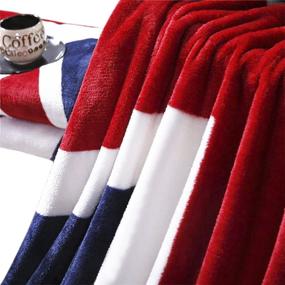 img 1 attached to British Flag Bed Sofa Blanket Couch Cover - 59x79 Inches - Luxuriously Soft Flannel Warm Plush Fleece Bed Throw Quilt Blanket Bedspread - Perfect for Couch, Sofa, Bed, Car, and Travel - Machine Washable Bedding Blankets