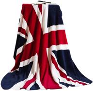 british flag bed sofa blanket couch cover - 59x79 inches - luxuriously soft flannel warm plush fleece bed throw quilt blanket bedspread - perfect for couch, sofa, bed, car, and travel - machine washable bedding blankets logo