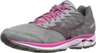 👟 mizuno women's running shoes in gunmetal and fuchsia logo