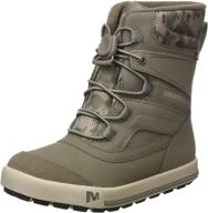 merrell snow bank водонепроницаемые туфли для мальчиков gunsmoke: полная зимняя защита для мальчиков логотип