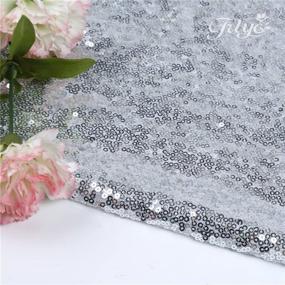 img 1 attached to TRLYC Sparkle Carpet Wedding Silver 4Ftx16Ft