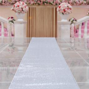 img 4 attached to TRLYC Sparkle Carpet Wedding Silver 4Ftx16Ft
