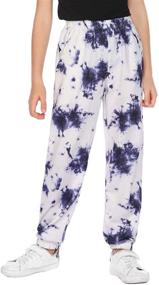 img 2 attached to Arshiner Girls Tie Dye Joggers: Comfortable Loose Sweatpants with High Waist Trouser Fit