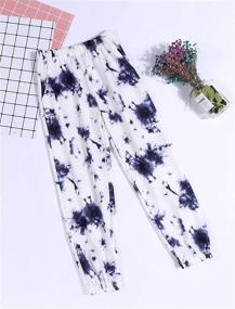 img 3 attached to Arshiner Girls Tie Dye Joggers: Comfortable Loose Sweatpants with High Waist Trouser Fit