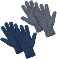 microfiber dusting cleaning washable mittens household supplies for cleaning tools logo