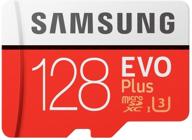 💾 samsung evo plus class 10 uhs-i microsdxc u3 (128gb) - reliable and high-speed storage solution with adapter logo