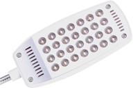 📚 leadleds battery operated book light clip on: 28-led white light usb reading light for bed, piano, e-reader (white) - illuminate with convenient portability logo