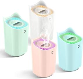 img 4 attached to FYSMY Cool Mist Humidifier with 7-Color Mood Lights - Top Fill, Whisper Quiet Operation, Auto Shut Off, Adjustable Mist Output - Perfect for Bedroom and Baby - Pink