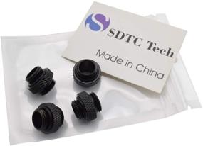 img 1 attached to 💧 SDTC Tech 4-Пакет G1/4" 5мм Мужской коннектор с уплотнительным кольцом - Идеальное соединение для расширения системы водяного охлаждения ПК