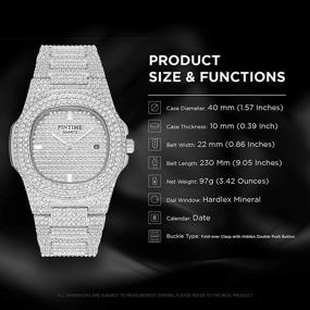 img 2 attached to Luxury Watches Diamond Calendar Luminous