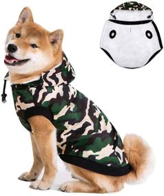 img 4 attached to 🐶 Miaododo Fleece Lined Warm Dog Jacket: Ultimate Camouflage Coat for Cold Weather - Perfect Fit for Small, Medium, and Large Dogs (5XL)