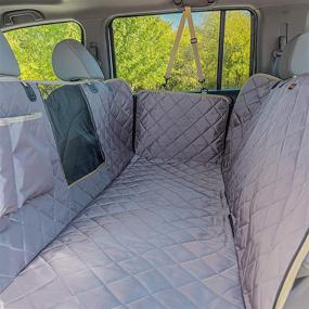 img 4 attached to 🐾 iBuddy Dog Car Seat Covers: Waterproof & Stain Resistant, with Mesh Window and Nonslip Backing - Perfect for Car/SUVs/Trucks